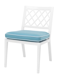 Tuinstoel Eichholtz Outdoor Paladium White Sunbrella Mineral Blue