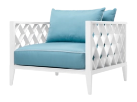 Tuinstoel Eichholtz Outdoor Ocean Club White Sunbrella Mineral Blue
