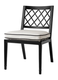 Tuinstoel Eichholtz Outdoor Paladium Black Sunbrella Canvas