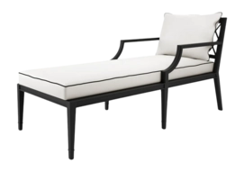 Ligbed Eichholtz Outdoor Bella Vista Black Sunbrella Canvas