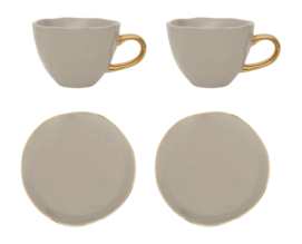 Koffie- en Theeset Urban Nature Culture Good Morning Gray Morn (Set van 4)