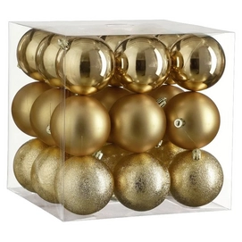 Kerstballen House of Seasons Unbreakable Koper 8 cm (27 Stuks)