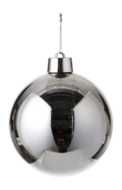 Kerstbal House of Seasons Unbreakable Zilver Glanzend 20 cm