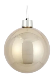 Kerstbal House of Seasons Unbreakable Champagne Glanzend 20 cm