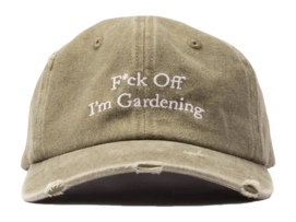 Cap Bram's Fruit F*ck Off Used-Look Herren Washed Olive Green