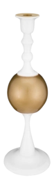 Kerzenleuchter Pip Studio Metal Sphere Medium White / Gold 37 cm