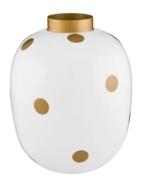 Vase Pip Studio Metal Points White-Gold 32 cm
