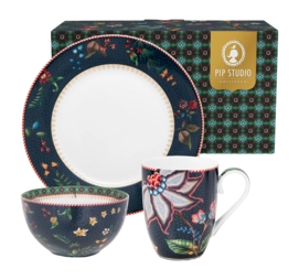 Breakfast set Pip Studio Berry Blues (3-piece)