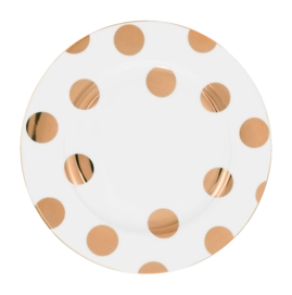 Breakfast plate Pip Studio Dot Delight White-Gold 23 cm (Set of 6)
