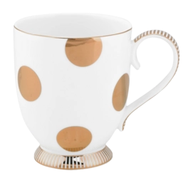 Mug Pip Studio Dot Delight White-Gold 350 ml (Set of 4)