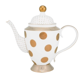 Teapot Pip Studio Dot Delight White-Gold 1.25 L