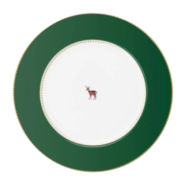 Dinner plate Pip Studio Love Birds Dark Green 26.5 cm (Set of 6)
