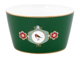 Kom Pip Studio Love Birds Dark Green 15 cm (Set van 4)