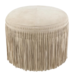 Poef vtwonen Suede Light Beige Medium 50x40cm