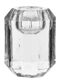 Kandelaar vtwonen Cilinder Shape Glass Clear 7x5,5cm