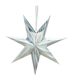 Christmas Decoration VT Wonen Christmas Star Paper Iridescence 60cm