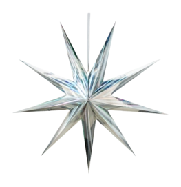 Kerstdecoratie vtwonen Christmas Star Paper Iridescence 110cm