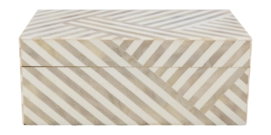 Opbergbox vtwonen Rectangular Pearl Geometric Stripes 25x15x10cm