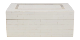Opbergbox vtwonen Rectangular Pearl Single Rectangular Stripe 30x18x12cm
