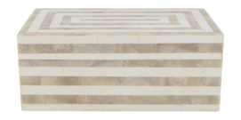 Boîte de Rangement vtwonen Rectangular Pearl Multiple Rectangular Stripes 25x15x10cm