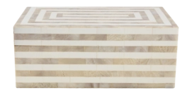 Opbergbox vtwonen Rectangular Pearl Multiple Rectangular Stripes 30x18x12cm