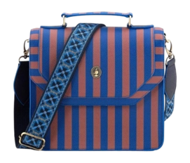 Schultertasche Pip Studio Frances Cross Body Bag Medium Stripe Blue
