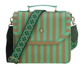 Schultertasche Pip Studio Frances Cross Body Bag Medium Stripe Green / Brown
