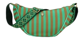 Schoudertas Pip Studio Freya Half Moon Cross Body Bag Stripe Green