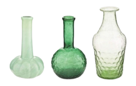 Vaas Pip Studio Glass Soft Green  (Set van 3)