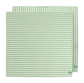 Theedoek Pip Studio Stripes Light Green 65 x 65cm (Set van 2)
