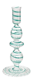 Kandelaar Pip Studio Glass Swirl Small Light Blue 20cm