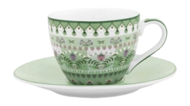 Espressokop & Schotel Pip Studio Lily & Lotus Moon Delight Light Green 120 ml