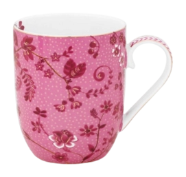 Mok Pip Studio Jolie Flowers Pink 145ml (Set van 6)