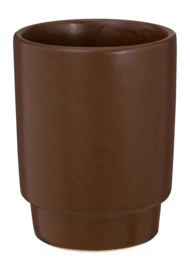 Mug vtwonen Without Ear Ceramic Brown 250 ml (Set of 4) 25