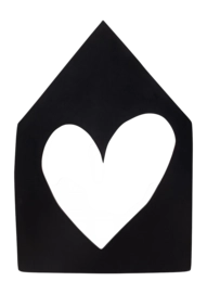 Wall Decoration vtwonen House Black 45 x 36 cm