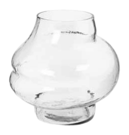Vase vtwonen Glass Clear Bubble 27 x 25 cm
