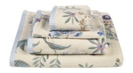 Duschtuch Pip Studio Secret Garden White Blue (Set von 3 Stück)