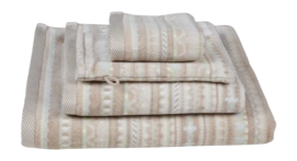 Duschtuch Pip Studio Geometric Print Sand (Set von 3 Stück)