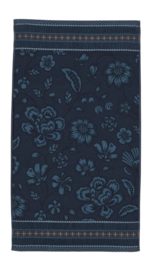 Douchelaken Pip Studio Jasmin Jacquard Dark Blue (Set van 3)