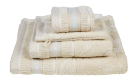 Gästehandtuch Pip Studio Jasmin Jacquard Sand (Set von 3 Stück)