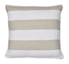 Dekokissen Riviera Maison Striped Sand (45 x 45 cm)