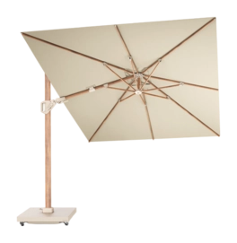 Zweefparasol Platinum Challenger T2 Premium Teak Champagne (350 x 260 cm)