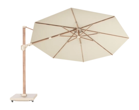 Zweefparasol Platinum Challenger T2 Premium Teak Champagne Ø350 cm