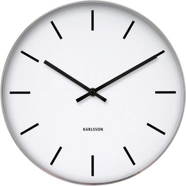 Klok Karlsson Station Classic Steel Polished 37,5 cm