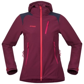 Jacket Bergans Women Cecilie Mountaineering Dark Cherry Navy Strawberry