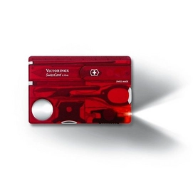 SwissCard Lite Victorinox 13 Features Transparent Red
