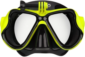 Snorkelmasker Waimea Duikmasker Rubberized Senior Action Cam Zwart Geel
