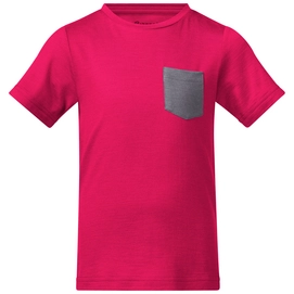 T-Shirt Bergans Enfant Myske Wool Dark Sorbet Mel Solid Grey