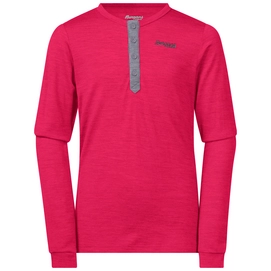 T-Shirt à Manches Longue Bergans Enfant Myske Wool Dark Sorbet Mel Solid Dark Grey