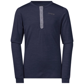 T-Shirt Bergans Youth Myske Wool Navy Mel Solid Dark Grey-Maat 140